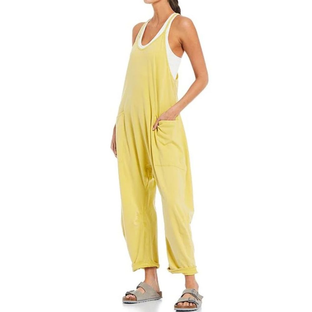 Free People Movement Scoop Neck Ankle Length Hot Shot Onesie Size XL